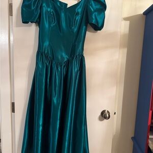 Alfred Angelo Teal Satin Kids Dress